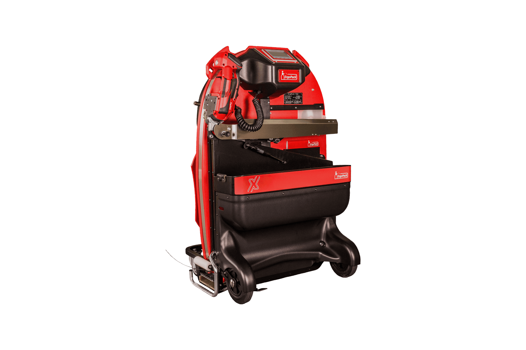 ErgoPack 726X Li pallet strapping machine for wide pallet-width coverage in mixed-load warehouse operations